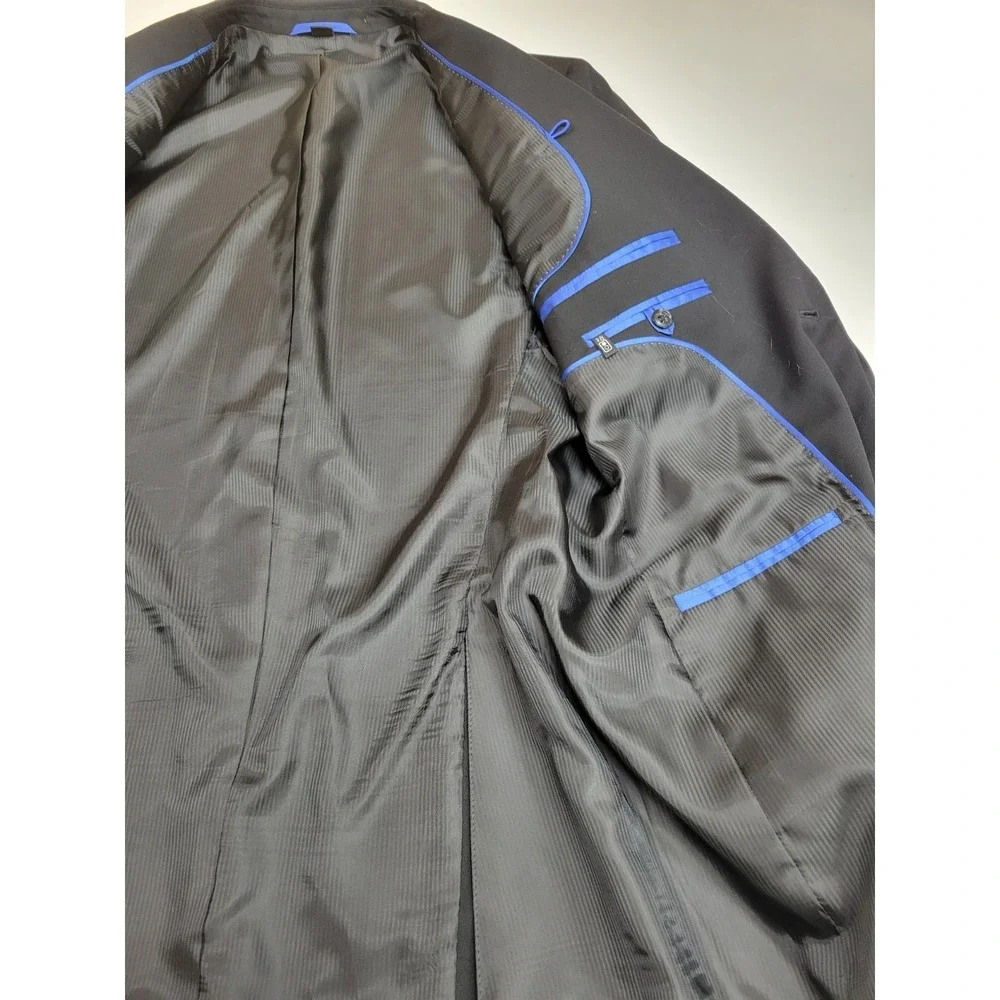 Madison Men's Black 2 Button Sport Coat Blazer Jacket Size 40R Classic Fit